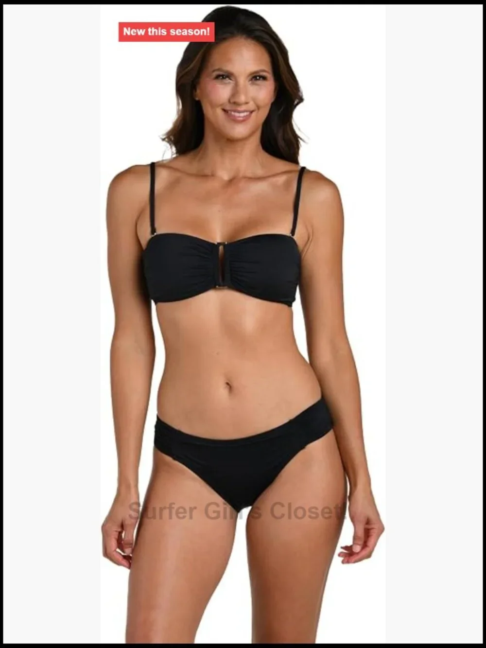 Bandeau Slider Swimsuit Top with Molded Cups